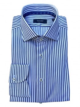5 overhemd Olymp online bestellen streep donkerblauw wit